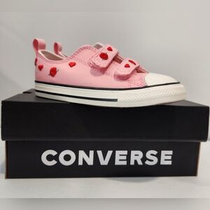 CONVERSE CTAS OX Jelly Fish Jitter Red Roses Little Kid 10 NEW Valentines Hearts